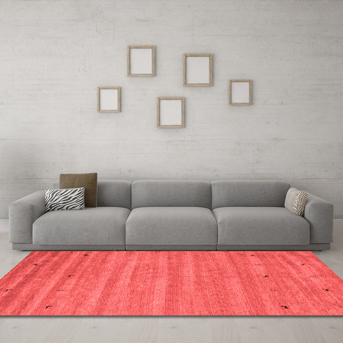Contemporary Red Washable Rugs