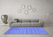 Machine Washable Abstract Blue Contemporary Rug in a Living Room, wshcon885blu