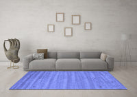 Machine Washable Abstract Blue Contemporary Rug, wshcon885blu