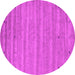 Round Abstract Pink Contemporary Rug, con885pnk