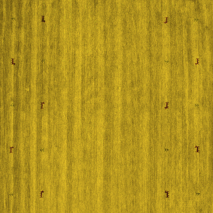 Square Machine Washable Abstract Yellow Contemporary Rug, wshcon885yw