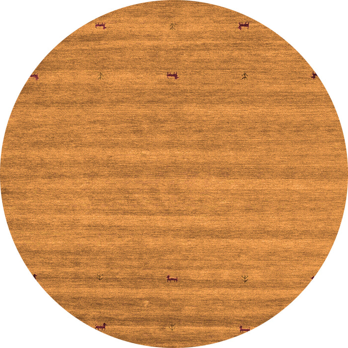 Square Abstract Orange Contemporary Rug, con885org