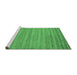 Sideview of Machine Washable Abstract Emerald Green Contemporary Area Rugs, wshcon885emgrn