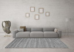 Machine Washable Abstract Gray Contemporary Rug in a Living Room,, wshcon885gry