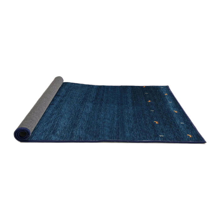 Thickness of Contemporary Blue Modern Rug, con886