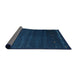 Thickness of Contemporary Blue Modern Rug, con886