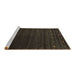 Sideview of Machine Washable Abstract Brown Contemporary Rug, wshcon886brn