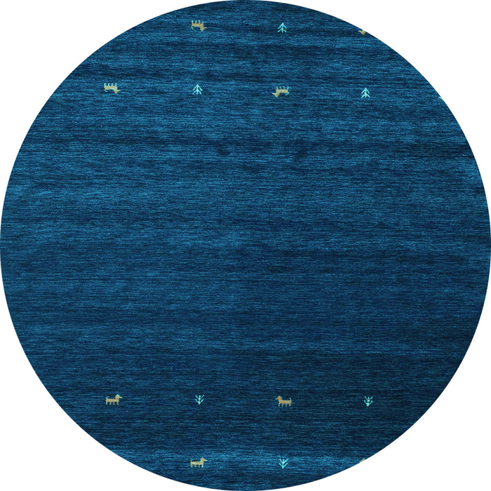 Round Machine Washable Abstract Light Blue Contemporary Rug, wshcon886lblu