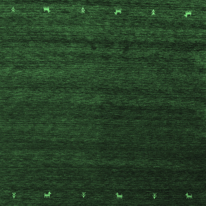 Machine Washable Abstract Emerald Green Contemporary Area Rugs, wshcon886emgrn