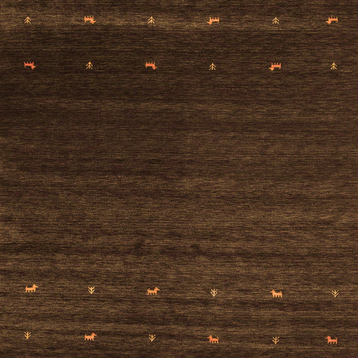 Round Machine Washable Abstract Orange Contemporary Area Rugs, wshcon886org