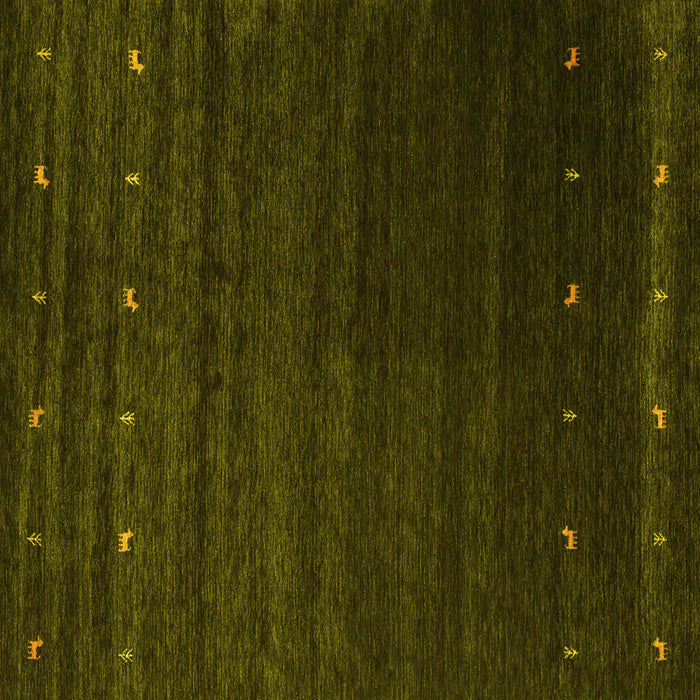 Square Abstract Yellow Contemporary Rug, con886yw