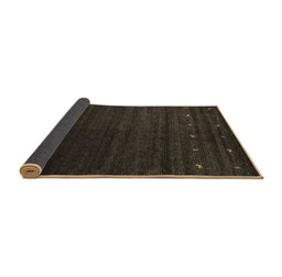 Sideview of Abstract Brown Contemporary Rug, con886brn