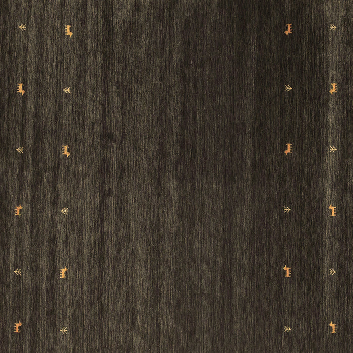 Square Machine Washable Abstract Brown Contemporary Rug, wshcon886brn