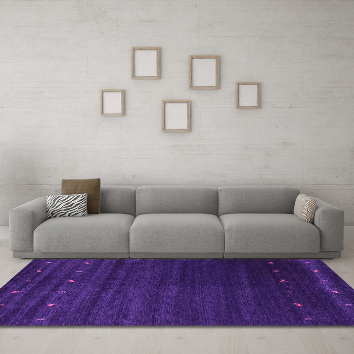 Machine Washable Abstract Pink Contemporary Rug in a Living Room, wshcon886pnk