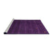 Serging Thickness of Machine Washable Contemporary Purple Rug, wshcon887