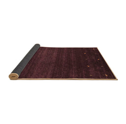 Sideview of Abstract Brown Contemporary Rug, con887brn