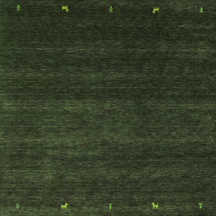 Serging Thickness of Machine Washable Abstract Green Contemporary Area Rugs, wshcon887grn