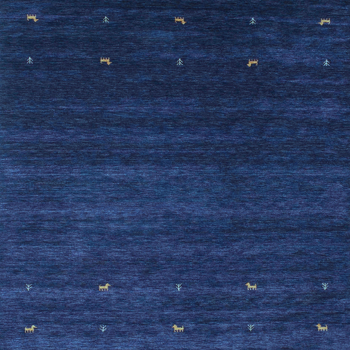 Square Abstract Light Blue Contemporary Rug, con887lblu