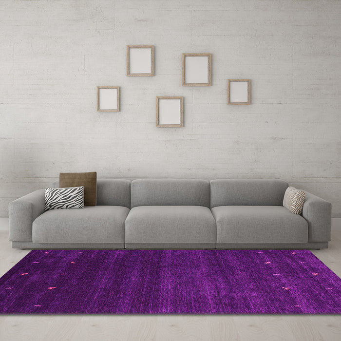 Machine Washable Abstract Pink Contemporary Rug in a Living Room, wshcon887pnk
