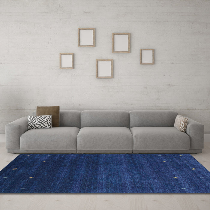 Machine Washable Abstract Light Blue Contemporary Rug in a Living Room, wshcon887lblu