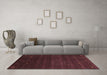 Machine Washable Abstract Brown Contemporary Rug in a Living Room,, wshcon887brn