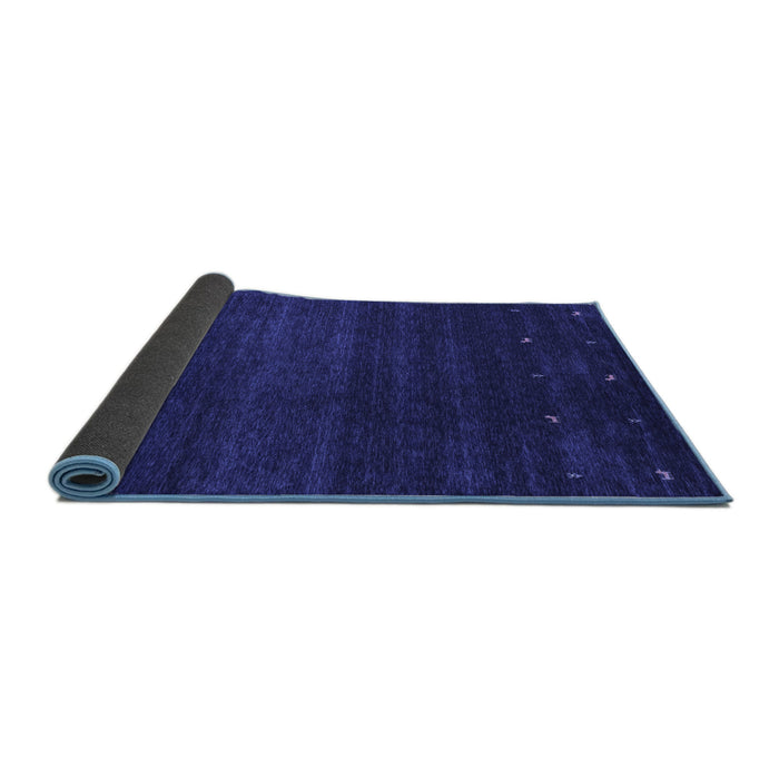 Sideview of Abstract Blue Contemporary Rug, con887blu