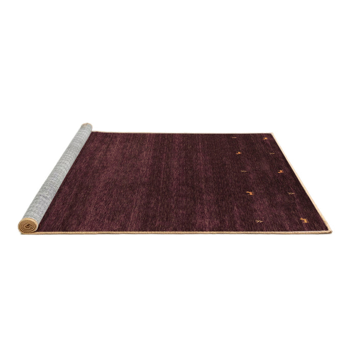Sideview of Machine Washable Abstract Brown Contemporary Rug, wshcon887brn
