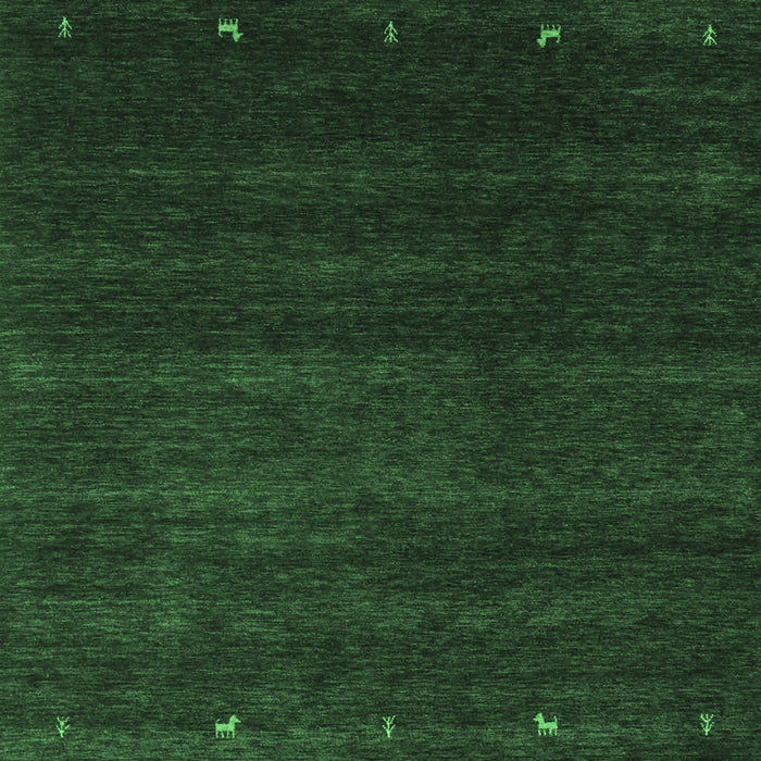 Machine Washable Abstract Emerald Green Contemporary Area Rugs, wshcon887emgrn