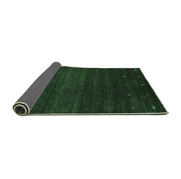 Sideview of Abstract Emerald Green Contemporary Rug, con887emgrn