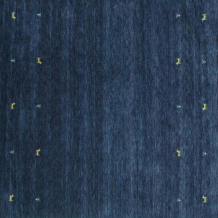 Square Abstract Turquoise Contemporary Rug, con887turq