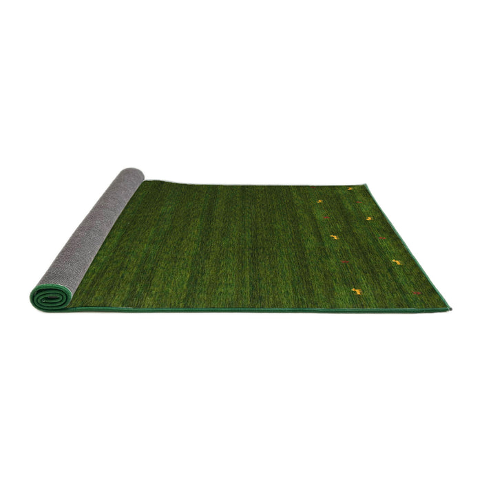 Thickness of Contemporary Shamrock Green Modern Rug, con888