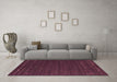 Machine Washable Abstract Pink Contemporary Rug in a Living Room, wshcon888pnk