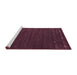 Sideview of Machine Washable Abstract Pink Contemporary Rug, wshcon888pnk