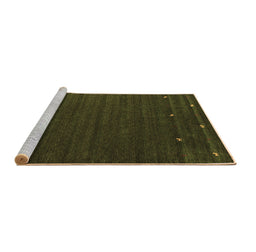 Sideview of Machine Washable Abstract Brown Contemporary Rug, wshcon888brn