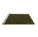 Sideview of Machine Washable Abstract Brown Contemporary Rug, wshcon888brn