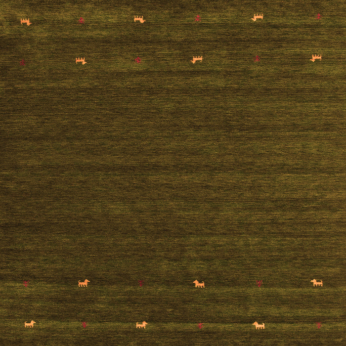 Serging Thickness of Abstract Orange Contemporary Rug, con888org