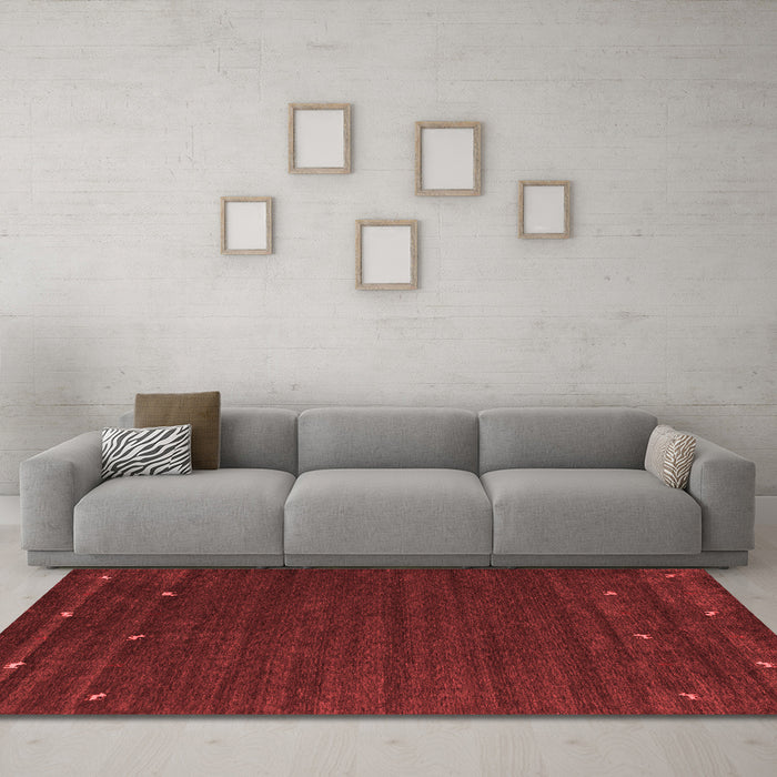 Contemporary Red Washable Rugs