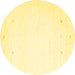 Round Solid Yellow Modern Rug, con889yw