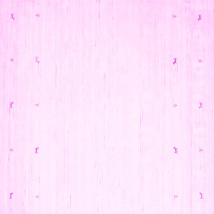 Square Solid Pink Modern Rug, con889pnk