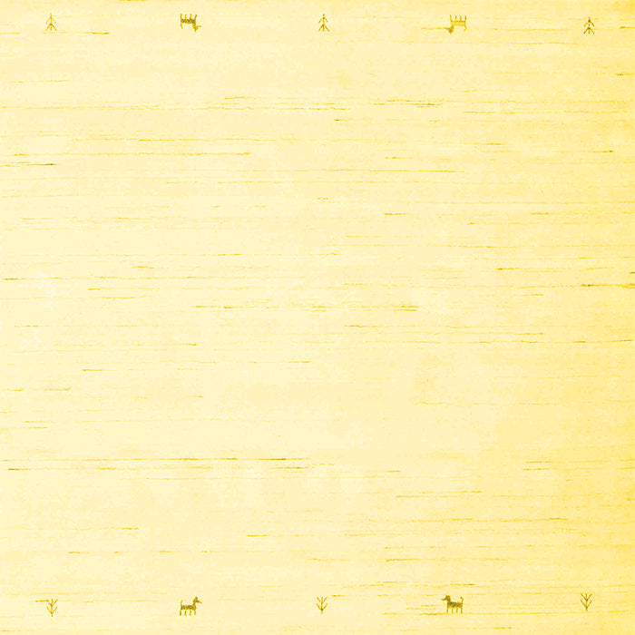 Machine Washable Solid Yellow Modern Rug, wshcon889yw