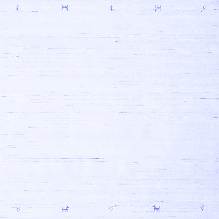 Machine Washable Solid Blue Modern Rug, wshcon889blu