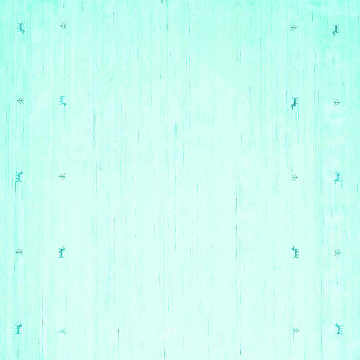 Square Solid Turquoise Modern Rug, con889turq