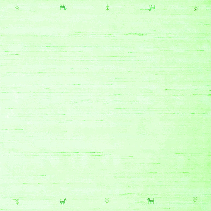 Solid Green Modern Rug, con889grn