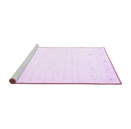 Sideview of Machine Washable Solid Purple Modern Area Rugs, wshcon889pur