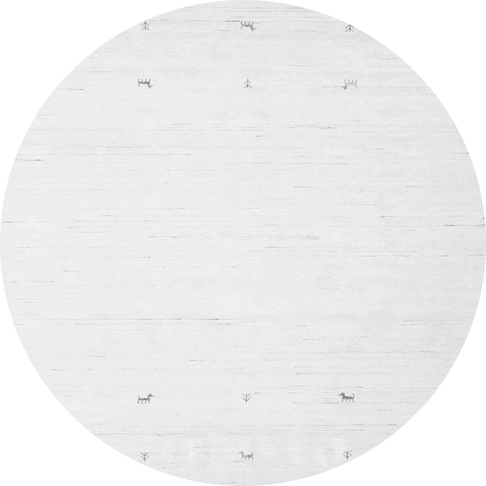 Square Solid Gray Modern Rug, con889gry