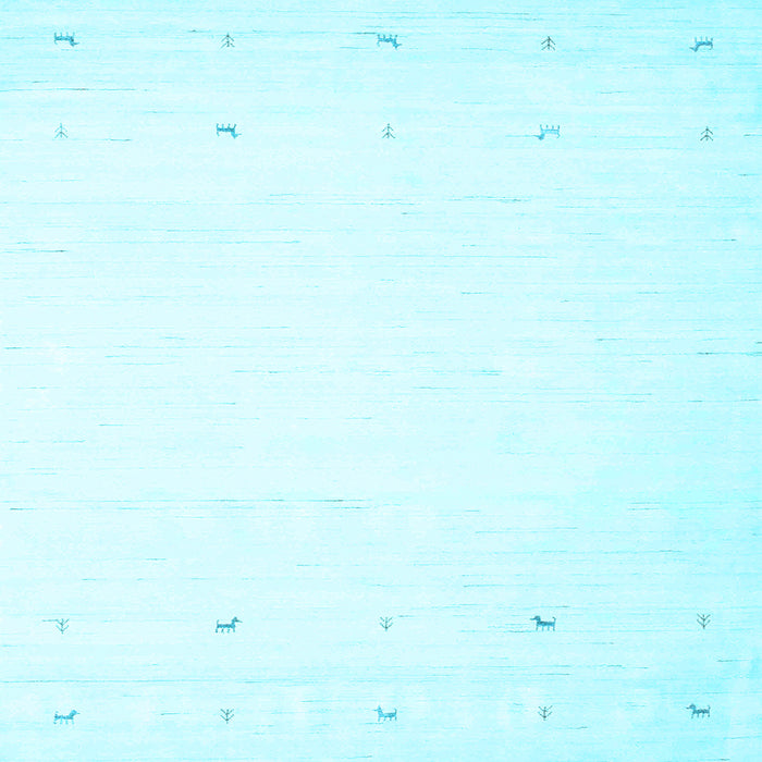 Square Solid Light Blue Modern Rug, con889lblu