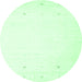 Round Solid Emerald Green Modern Rug, con889emgrn