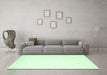 Machine Washable Solid Emerald Green Modern Area Rugs in a Living Room,, wshcon889emgrn