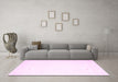 Machine Washable Solid Pink Modern Rug in a Living Room, wshcon889pnk