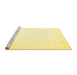 Sideview of Machine Washable Solid Yellow Modern Rug, wshcon889yw